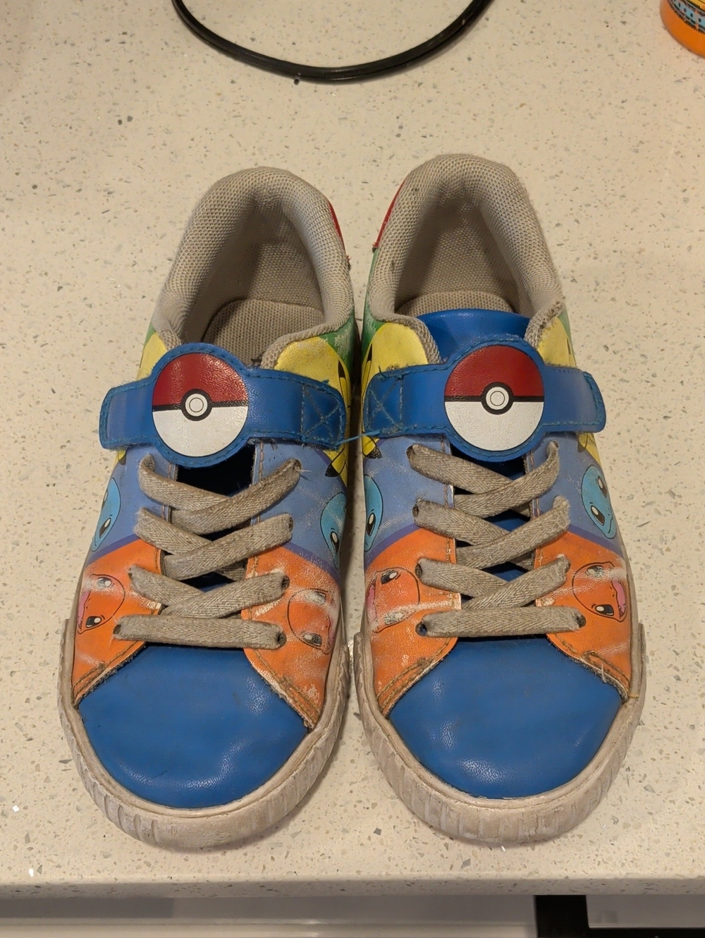H&M Kids Blue Multi Pokémon Sneakers with Poké Ball Strap